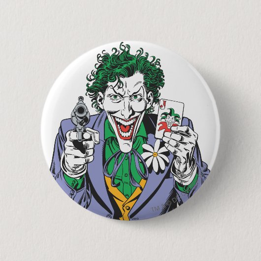 Het Pistool Joker Points Ronde Button 5,7 Cm (Voorkant)