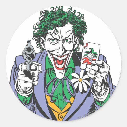 Het Pistool Joker Points Ronde Sticker (Voorkant)