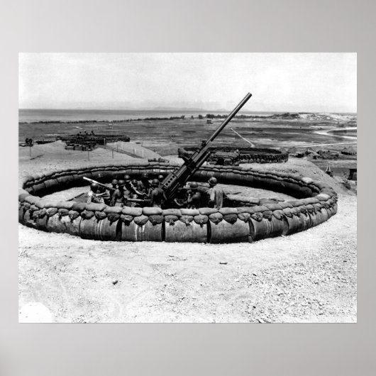 Het Pistool van aa op Okinawa Poster (Voorkant)