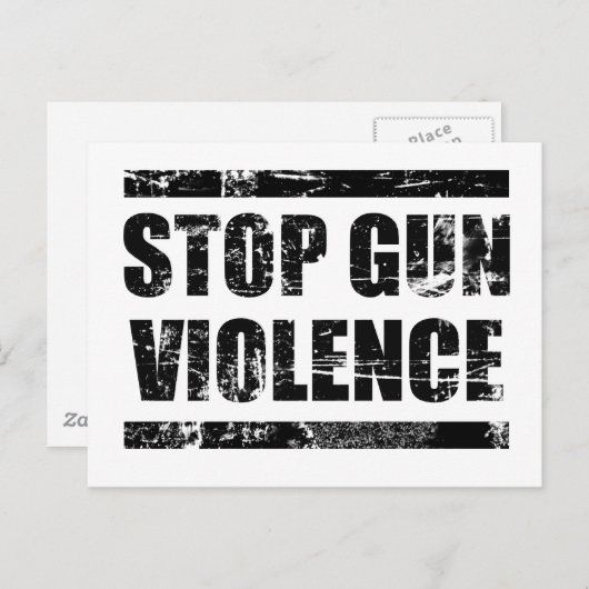 Het pistoolgeweld van het einde briefkaart (Voorkant / Achterkant)