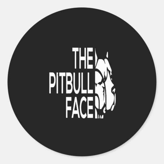 Het Pitbull Face Ronde Sticker (Voorkant)
