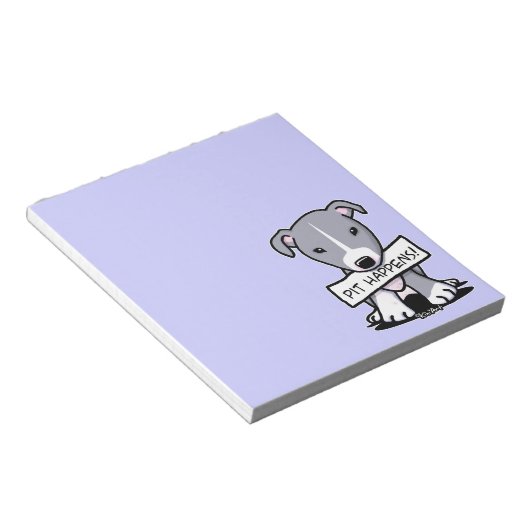 Het pitbull-Notitieblok van de pit gebeurt Notitieblok (Schuin)