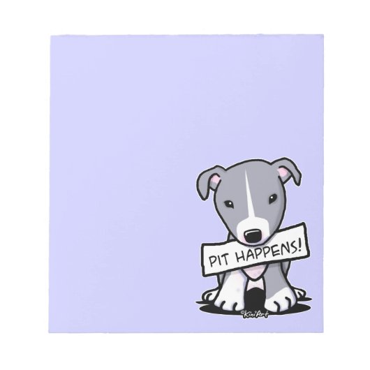 Het pitbull-Notitieblok van de pit gebeurt Notitieblok (Voorkant)