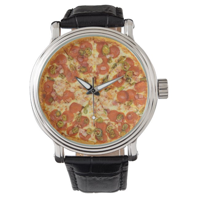 Het pittige Pizza Time Watch (geen indices) Horloge (Voorkant)