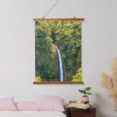 Het pittoreske Uitzicht van Green Golden Waterfall Hangend Wandkleed (Slaapkamer)