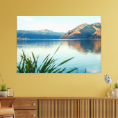 Het pittoreske Uitzicht van het prachtige Lake Wan Canvas Afdruk (Insitu (Woonkamer))