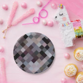 Het pixelpatroon van  kleurenkubs herstellen papieren bordje (Feest)