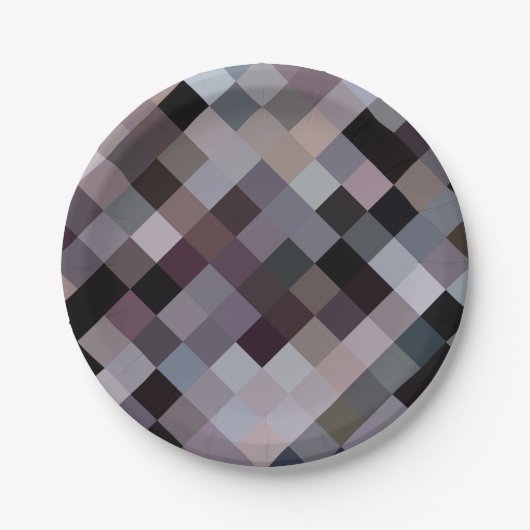 Het pixelpatroon van  kleurenkubs herstellen papieren bordje (Voorkant)