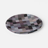 Het pixelpatroon van  kleurenkubs herstellen papieren bordje (Gekanteld)