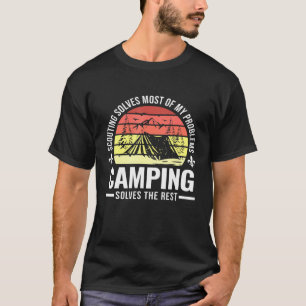 Het plaatsen Camping lost Mijn Problemen Scouting  T-shirt