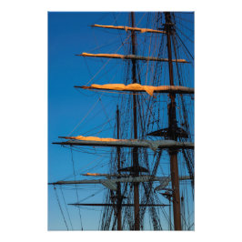 Het plaatsen door de masten foto afdruk