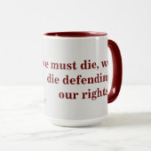 Het plaatsen van Bull Citaat op het verdedigen van Mok (Voorkant rechts)