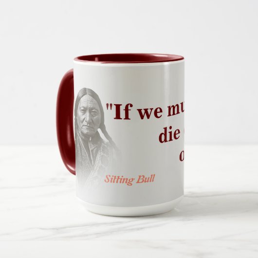 Het plaatsen van Bull Citaat op het verdedigen van Mok (Voorkant links)