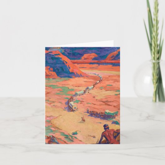 Het plaatsen van de indringers door Maynard Dixon Bedankkaart (Voorkant)