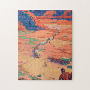 Het plaatsen van de indringers door Maynard Dixon Legpuzzel