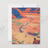 Het plaatsen van de indringers door Maynard Dixon Notitiekaartje (Voorkant)