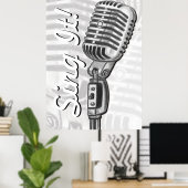 Het plaatsen van de  Microfoon in het Poster van d (Thuiskantoor)