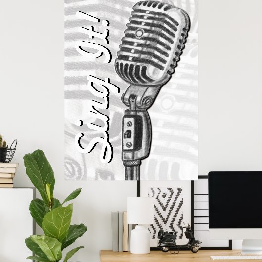 Het plaatsen van de  Microfoon in het Poster van d (Thuiskantoor)