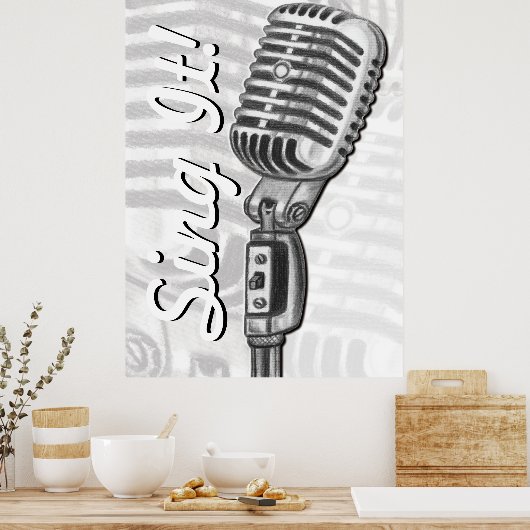 Het plaatsen van de  Microfoon in het Poster van d (Keuken)