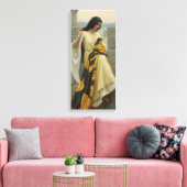 Het plaatsen van de Standaardvlag (middeleeuwse Vr Canvas Afdruk (Insitu (Woonkamer))