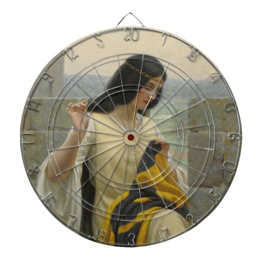 Het plaatsen van de Standaardvlag (middeleeuwse Vr Dartbord (Voorkant)