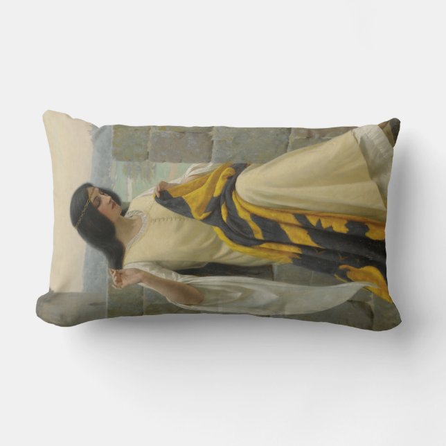 Het plaatsen van de Standaardvlag (middeleeuwse Vr Kussen (Voorkant)