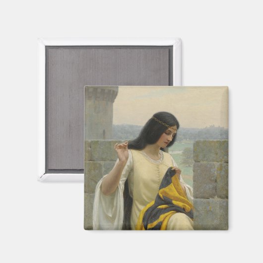 Het plaatsen van de Standaardvlag (middeleeuwse Vr Magneet (Voorkant / Achterkant)