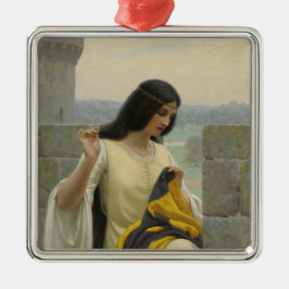 Het plaatsen van de Standaardvlag (middeleeuwse Vr Metalen Ornament