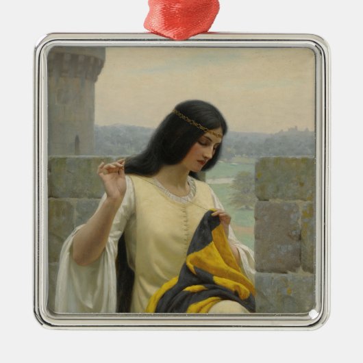 Het plaatsen van de Standaardvlag (middeleeuwse Vr Metalen Ornament (Voorkant)