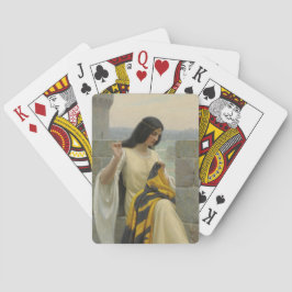 Het plaatsen van de Standaardvlag (middeleeuwse Vr Pokerkaarten