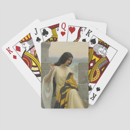 Het plaatsen van de Standaardvlag (middeleeuwse Vr Pokerkaarten (Achterkant)