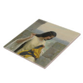 Het plaatsen van de Standaardvlag (middeleeuwse Vr Tegeltje (Zijkant)