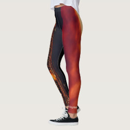 Het plaatsen van de Wereld op de Leggings van het