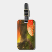 Het plaatsen van de Zon van de Autumn. Bagagelabel (Voorkant verticaal)