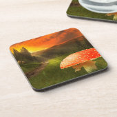 Het plaatsen van de Zon van de Autumn. Bier Onderzetter (Linkerzijde)