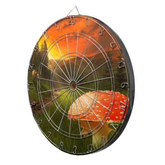 Het plaatsen van de Zon van de Autumn. Dartbord (Voorkant Rechts)