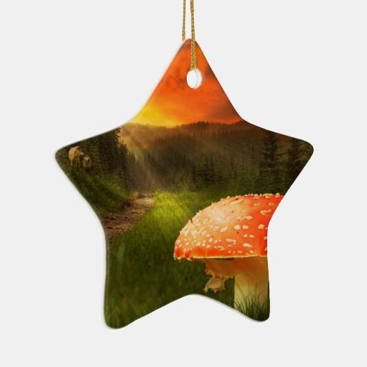 Het plaatsen van de Zon van de Autumn. Keramisch Ornament (Rechts)