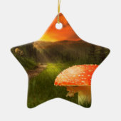 Het plaatsen van de Zon van de Autumn. Keramisch Ornament (Voorkant)