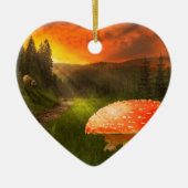 Het plaatsen van de Zon van de Autumn. Keramisch Ornament (Voorkant)