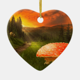 Het plaatsen van de Zon van de Autumn. Keramisch Ornament