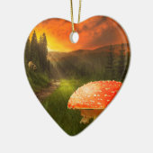 Het plaatsen van de Zon van de Autumn. Keramisch Ornament (Links)