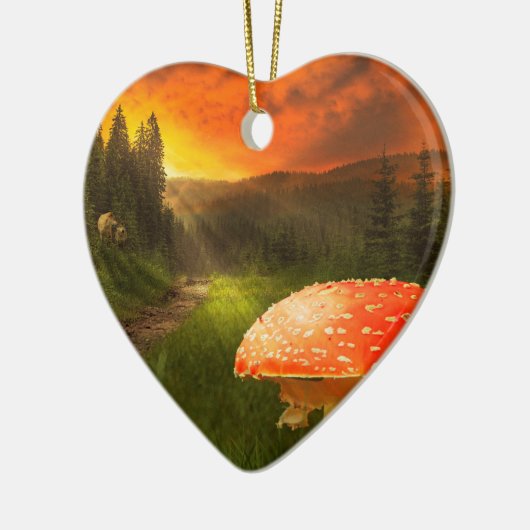 Het plaatsen van de Zon van de Autumn. Keramisch Ornament (Links)