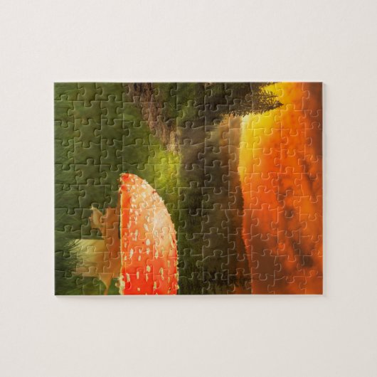 Het plaatsen van de Zon van de Autumn. Legpuzzel (Horizontaal)