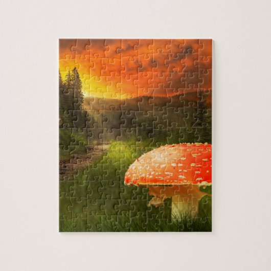 Het plaatsen van de Zon van de Autumn. Legpuzzel (Verticaal)