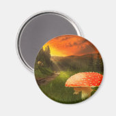 Het plaatsen van de Zon van de Autumn. Magneet (Voorkant / Achterkant)