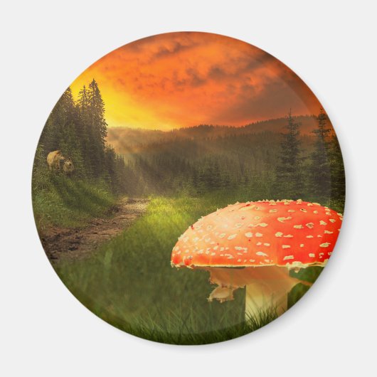 Het plaatsen van de Zon van de Autumn. Magneet (Voorkant)