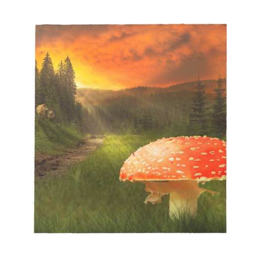 Het plaatsen van de Zon van de Autumn. Notitieblok (Voorkant)