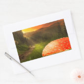 Het plaatsen van de Zon van de Autumn. Rechthoekige Sticker (Envelop)