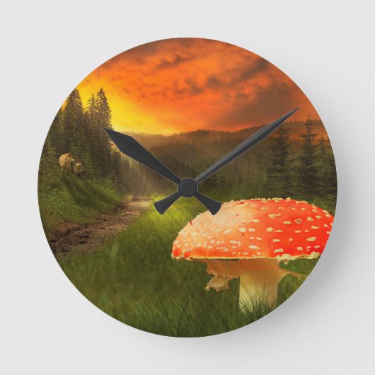 Het plaatsen van de Zon van de Autumn. Ronde Klok (Voorkant)