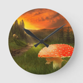 Het plaatsen van de Zon van de Autumn. Ronde Klok